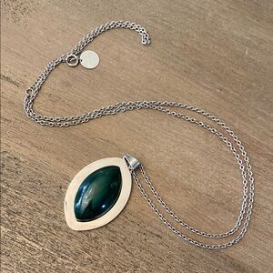 Discontinued Evil Pawn Malachite Pendant Necklace